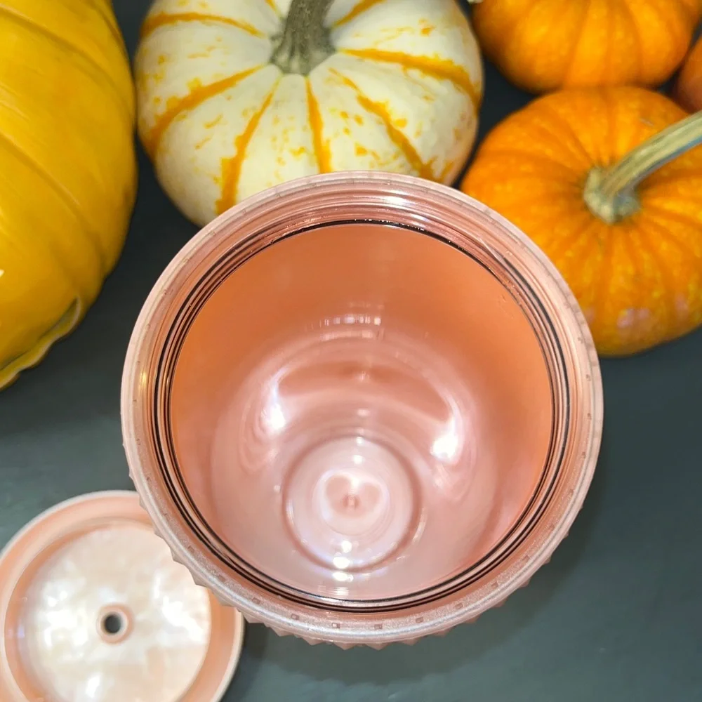 Starbucks 2024 24oz Summer Pink Pearl Bling Tumbler EUC